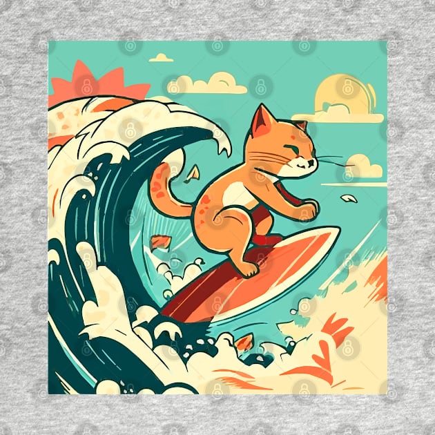 Surfing Tabby Cat by Kona Cat Creationz
